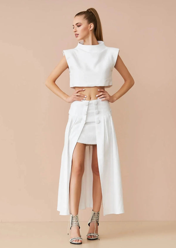 CROPPED TOP CELINE WHITE