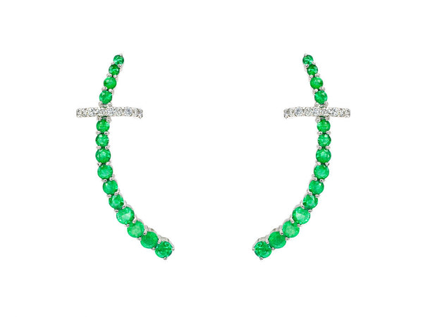Earring Round Emeralds