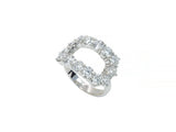 Oval Ring Diamonds White