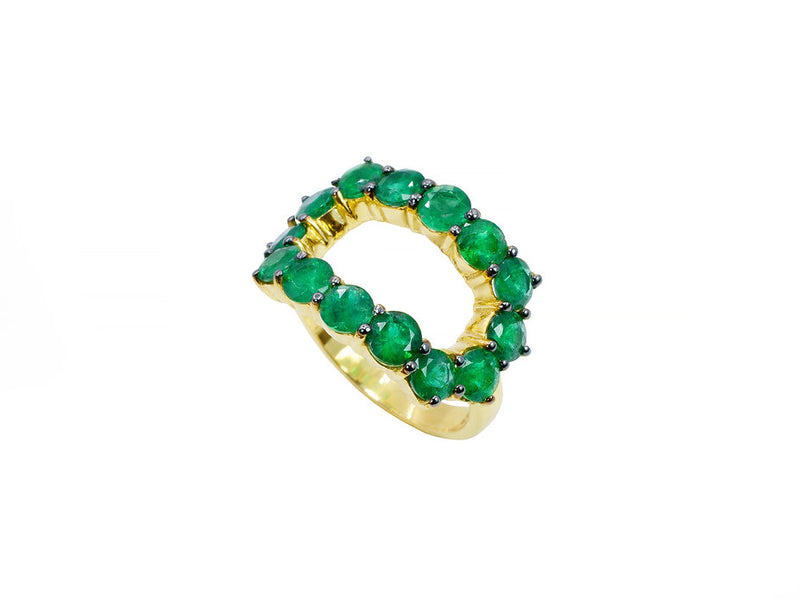 Oval Ring Emeralds